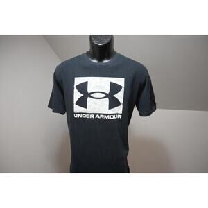 Under Armour Gym Shirt HeatGear Graphic Black Short Sleeve Mens Size Large